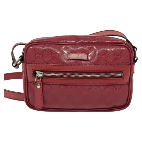 GUCCI GG Implementation Shoulder Bag PVC Red Silver - Picture 9 of 16